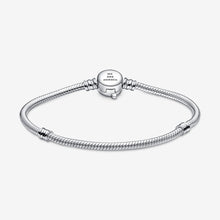 Load image into Gallery viewer, Pandora Moments Marvel The Avengers Logo Clasp Snake Chain Bracelet - Fifth Avenue Jewellers