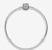 Load image into Gallery viewer, Pandora Moments Sparkling Pavé Clasp Snake Chain Bracelet - Fifth Avenue Jewellers