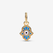 Load image into Gallery viewer, Pandora Opalescent Blue Hamsa Hand Dangle Charm - Fifth Avenue Jewellers