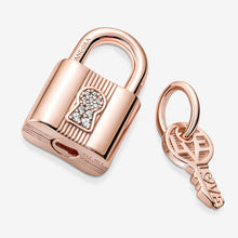 Load image into Gallery viewer, Pandora Padlock & Key Dangle Charm - Fifth Avenue Jewellers