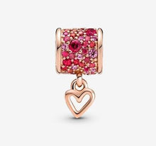 Load image into Gallery viewer, Pandora Pavé Freehand Heart Barrel Charm - Fifth Avenue Jewellers