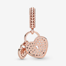 Load image into Gallery viewer, Pandora Pavé Heart Padlocks Dangle Charm - Fifth Avenue Jewellers