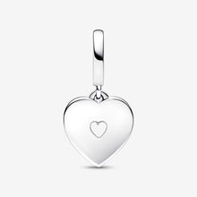 Load image into Gallery viewer, Pandora Pearlescent White Heart Double Dangle Charm - Fifth Avenue Jewellers