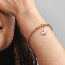 Load image into Gallery viewer, Pandora Pink Butterfly & Quote Double Dangle Charm - Fifth Avenue Jewellers