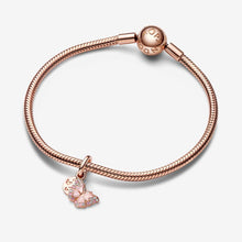 Load image into Gallery viewer, Pandora Pink Butterfly & Quote Double Dangle Charm - Fifth Avenue Jewellers