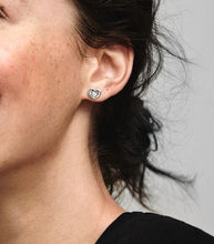 Load image into Gallery viewer, Pandora Radiant Heart & Floating Stone Stud Earrings - Fifth Avenue Jewellers