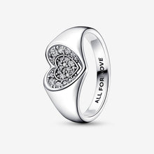 Load image into Gallery viewer, Pandora Radiant Heart Pavé Signet Ring - Fifth Avenue Jewellers