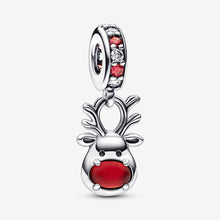 Load image into Gallery viewer, Pandora Red Nose Reindeer Murano Dangle Charm - Fifth Avenue Jewellers
