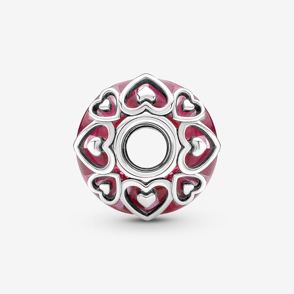 Pandora Reveal Your Love Pink Murano Glass Charm