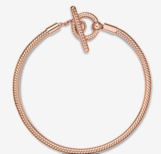 Pandora Rose Moments T-Bar Snake Chain Bracelet – Fifth