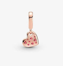 Load image into Gallery viewer, Pandora Rose Red Pavé Tilted Heart Dangle Charm - Fifth Avenue Jewellers