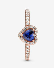 Load image into Gallery viewer, Pandora Rose Sparkling Blue Elevated Heart Ring - Fifth Avenue Jewellers