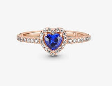 Load image into Gallery viewer, Pandora Rose Sparkling Blue Elevated Heart Ring - Fifth Avenue Jewellers