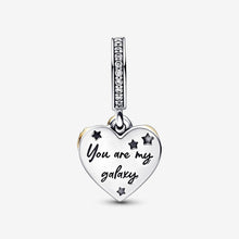 Load image into Gallery viewer, Pandora Shooting Star Hearts Double Dangle Charm - Fifth Avenue Jewellers