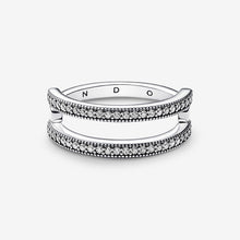 Load image into Gallery viewer, Pandora Signature Logo & Pavé Double Band Ring - Fifth Avenue Jewellers