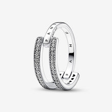 Load image into Gallery viewer, Pandora Signature Logo & Pavé Double Band Ring - Fifth Avenue Jewellers