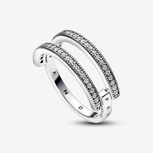 Load image into Gallery viewer, Pandora Signature Logo & Pavé Double Band Ring - Fifth Avenue Jewellers