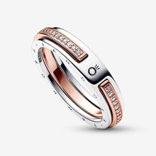 Load image into Gallery viewer, Pandora Signature Two Tone Logo & Pavé Ring - Fifth Avenue Jewellers