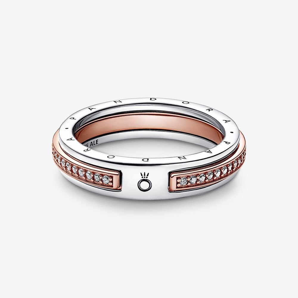 Rose gold pandora hot sale ring sale