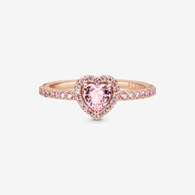 Load image into Gallery viewer, Pandora Sparkling Elevated Heart Ring Pink Crystal - Fifth Avenue Jewellers