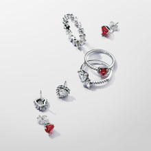 Load image into Gallery viewer, Pandora Sparkling Heart Halo Stud Earrings - Fifth Avenue Jewellers