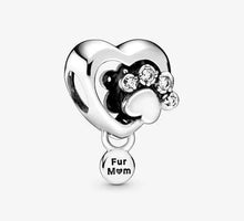 Load image into Gallery viewer, Pandora Sparkling Paw Print & Heart Charm - Fifth Avenue Jewellers