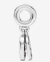 Load image into Gallery viewer, Pandora Sparkling Red Disc Double Dangle Charm - Fifth Avenue Jewellers
