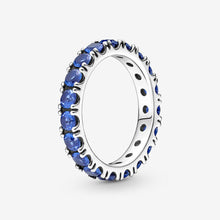 Load image into Gallery viewer, Pandora Sparkling Row Eternity Ring Blue - Fifth Avenue Jewellers
