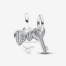 Load image into Gallery viewer, Pandora Splittable Heart & Key Dangle Charm - Fifth Avenue Jewellers