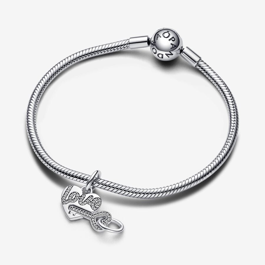 Italian Charms Key Heart Charm Link For Italian Bracelets