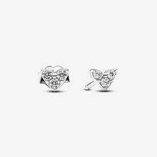 Load image into Gallery viewer, Pandora Triple Stone Heart Stud Earrings - Fifth Avenue Jewellers
