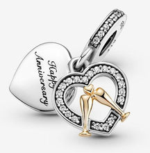Load image into Gallery viewer, Pandora Two Tone Happy Anniversary Dangle Charm - Fifth Avenue Jewellers
