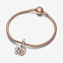 Load image into Gallery viewer, Pandora Two-tone Infinity Heart Double Dangle Charm - Fifth Avenue Jewellers