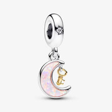 Load image into Gallery viewer, Pandora Two-tone Key & Moon Dangle Charm - Fifth Avenue Jewellers