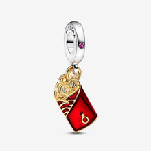 Load image into Gallery viewer, Pandora Two-tone Red Envelope Dangle Charm - Fifth Avenue Jewellers