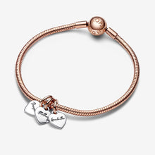 Load image into Gallery viewer, Pandora Two-tone Splittable Family Generation of Hearts Triple Dangle Charm - Fifth Avenue Jewellers