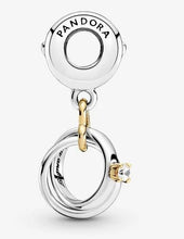 Load image into Gallery viewer, Pandora Two Tone Wedding Rings Dangle Charm - Fifth Avenue Jewellers