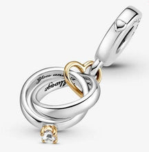 Load image into Gallery viewer, Pandora Two Tone Wedding Rings Dangle Charm - Fifth Avenue Jewellers