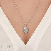 Load image into Gallery viewer, Pavé Diamond Button Pendant Necklace - Fifth Avenue Jewellers