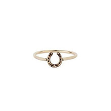 Load image into Gallery viewer, Pyrrha Symbol Ring Horseshoe 14K Gold - Fifth Avenue Jewellers