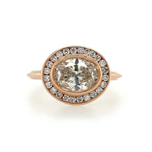 Load image into Gallery viewer, Sholdt East/West Rose Gold Bezel Set Engagement Ring - Fifth Avenue Jewellers