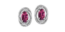 Load image into Gallery viewer, Silver Swirl Birthstone Earrings - Fifth Avenue Jewellers