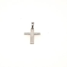 Load image into Gallery viewer, Simple Cross Pendant In White Gold - Fifth Avenue Jewellers