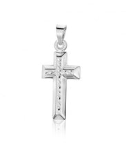 Load image into Gallery viewer, Small Diamond Cut Gold Cross - Fifth Avenue Jewellers