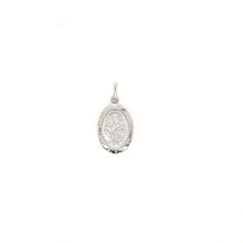 Load image into Gallery viewer, Small Oval St Christopher Medal In White Gold - Fifth Avenue Jewellers