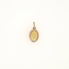 Load image into Gallery viewer, Small Oval St Christopher Medal In Yellow Gold - Fifth Avenue Jewellers
