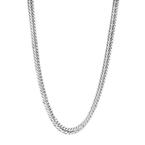 Stainless Steel Double Curb Link Chain - Fifth Avenue Jewellers