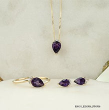Load image into Gallery viewer, Teardrop Amethyst Jewellery Set - Fifth Avenue Jewellers
