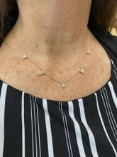 Load image into Gallery viewer, Teardrop Diamond Station Necklace - Fifth Avenue Jewellers