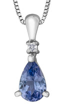 Load image into Gallery viewer, Teardrop Tanzanite Pendant Necklace - Fifth Avenue Jewellers